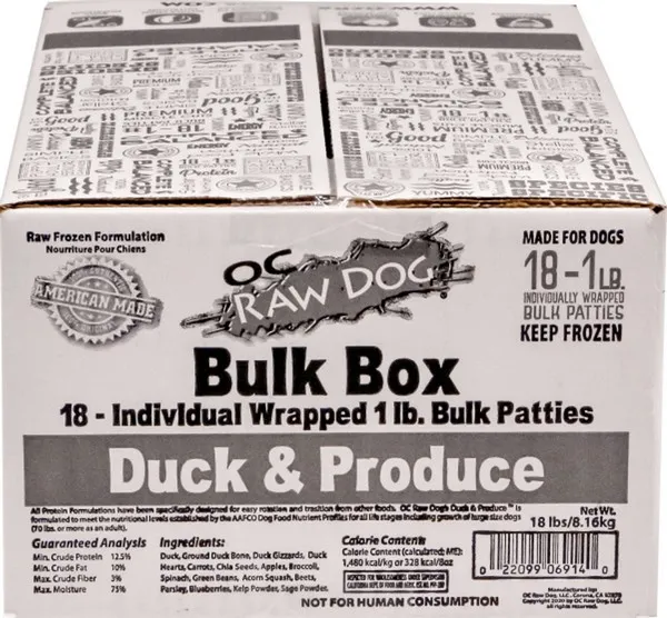 18 Lb OC Bulk Duck & Produce Patties Box - Health/First Aid